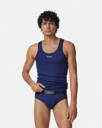 Baumwoll-Slip mit Rippstrick
