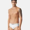 Baumwoll-Slip mit Rippstrick