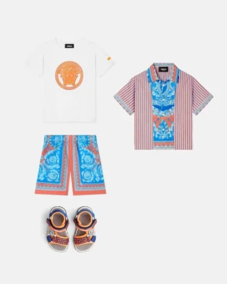 Bedruckte Baumwoll-Popeline-Shorts für Kinder