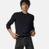 Bedruckte Jacquard-Baumwoll-Jersey-Lange Badehose