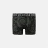 Bedruckte Jacquard-Baumwoll-Jersey-Lange Badehose
