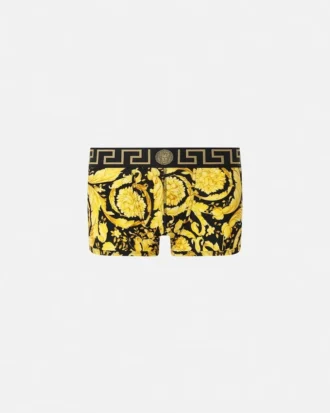 Bedruckte Jacquard-Baumwoll-Jersey-Trunks