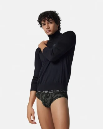 Bedruckte Jacquard-Baumwolljersey-Slips