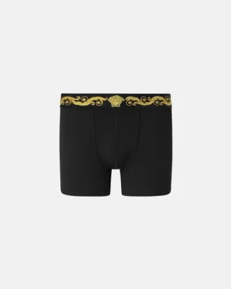 Bedruckte lange Boxershorts aus Baumwolljersey