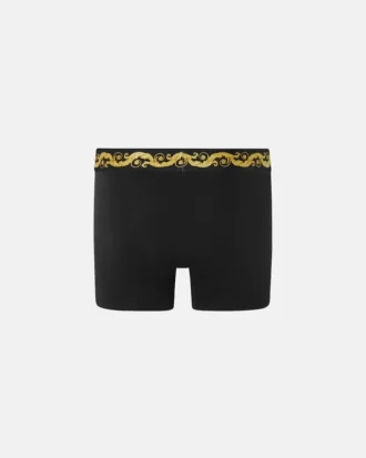 Bedruckte lange Boxershorts aus Baumwolljersey