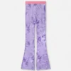 Bedruckte Leggings aus Viskose mit ausgestelltem Bein