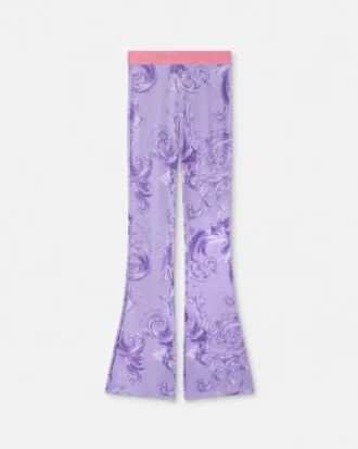 Bedruckte Leggings aus Viskose mit ausgestelltem Bein