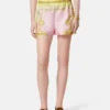 Bedruckte Seidentwill-Shorts
