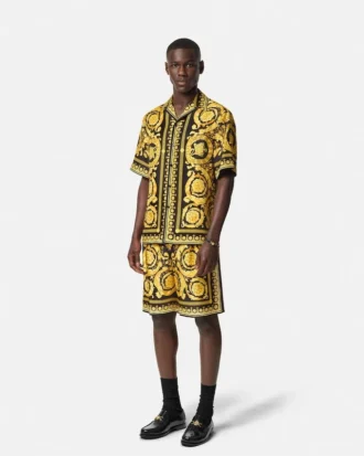 Bedruckte Shorts aus Seidentwill