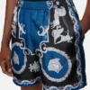 Bedruckte Slim-Shorts aus Seidentwill