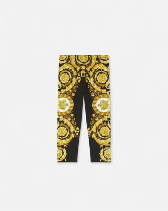 Bedruckte Stretch-Baumwolljersey-Leggings für Kinder