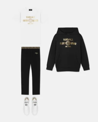 Bedruckte Stretch-Baumwolljersey-Leggings für Kinder