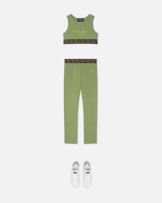 Bedruckte Stretch-Baumwolljersey-Leggings für Kinder