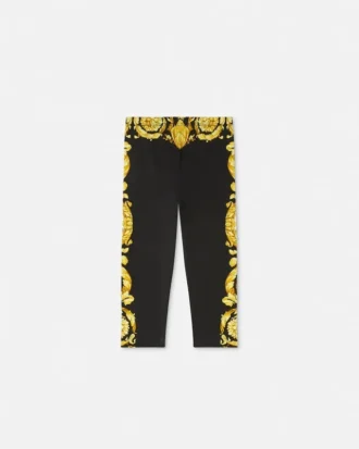 Bedruckte Stretch-Baumwolljersey-Leggings für Kinder