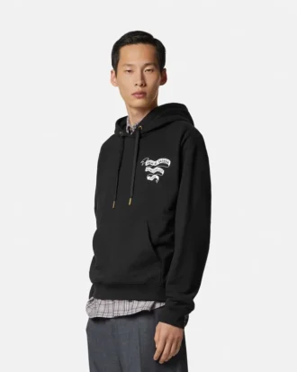 Bedruckter Hoodie aus Baumwolljersey