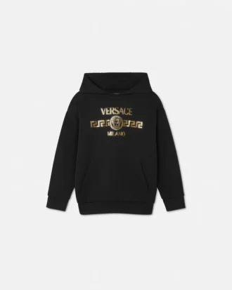 Bedruckter Kapuzenpullover aus Baumwolljersey für Kinder