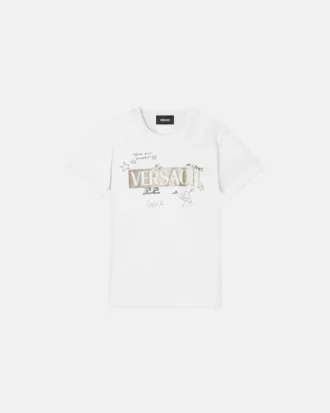 Bedrucktes Baumwoll-Jersey-T-Shirt für Kinder