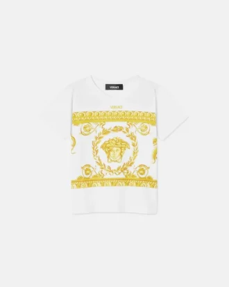 Bedrucktes Baumwoll-Jersey-T-Shirt für Kinder
