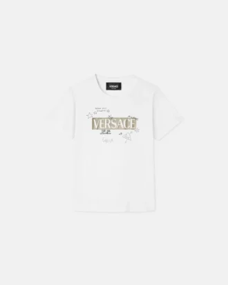 Bedrucktes Baumwoll-Jersey-T-Shirt für Kinder