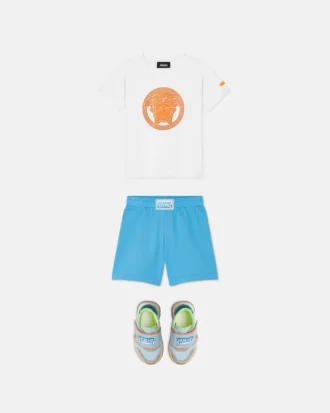 Bedrucktes Baumwoll-Jersey-T-Shirt für Kinder