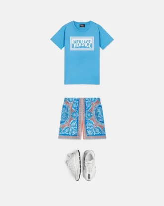 Bedrucktes Baumwoll-Jersey-T-Shirt für Kinder