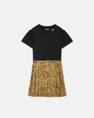 Bedrucktes Baumwoll-Jersey-Twill-Kleid für Kinder