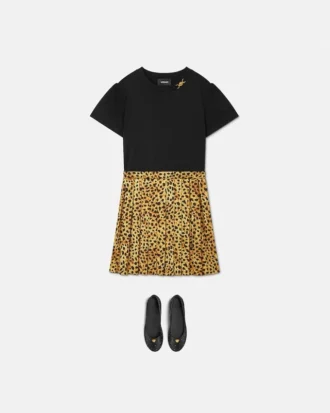 Bedrucktes Baumwoll-Jersey-Twill-Kleid für Kinder
