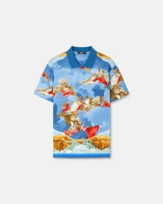 Bedrucktes Baumwoll-Piqué-Polo