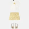 Bedrucktes Baumwoll-T-Shirt-Kleid für Babys