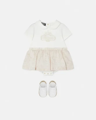 Bedrucktes Baumwoll-T-Shirt-Kleid für Kinder