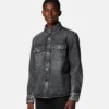 Bedrucktes Foulard-Jeanshemd