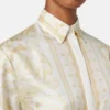 Bedrucktes Midi-Hemdkleid aus Seidentwill