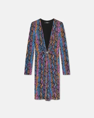 Bedrucktes Midikleid aus Viskose-Jersey