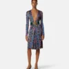 Bedrucktes Midikleid aus Viskose-Jersey