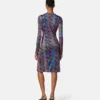 Bedrucktes Midikleid aus Viskose-Jersey