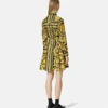 Bedrucktes Mini-Hemdkleid aus Seidentwill