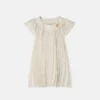 Bedrucktes Plisseekleid aus Twill für Kinder