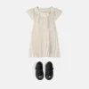 Bedrucktes Plisseekleid aus Twill für Kinder