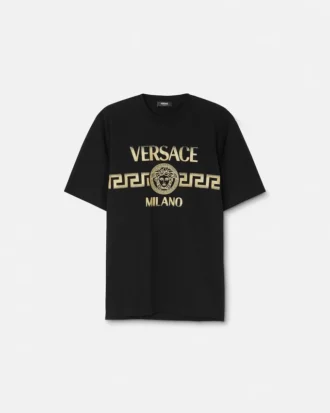 Bedrucktes Regular-Fit-T-Shirt aus Baumwolljersey