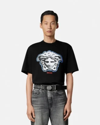 Bedrucktes Regular-Fit-T-Shirt aus Baumwolljersey