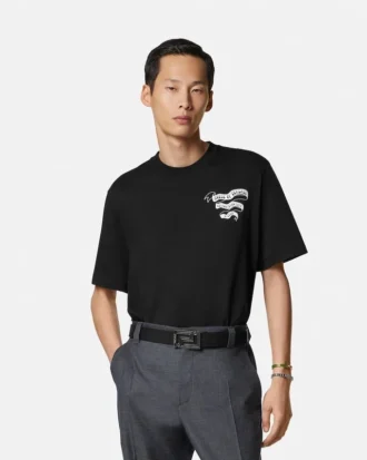 Bedrucktes Regular-Fit-T-Shirt aus Baumwolljersey