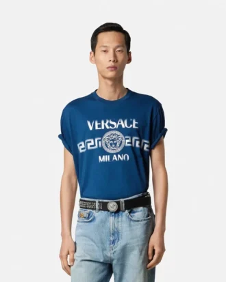 Bedrucktes Regular-Fit-T-Shirt aus Baumwolljersey
