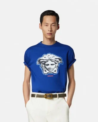 Bedrucktes Regular-Fit-T-Shirt aus Baumwolljersey