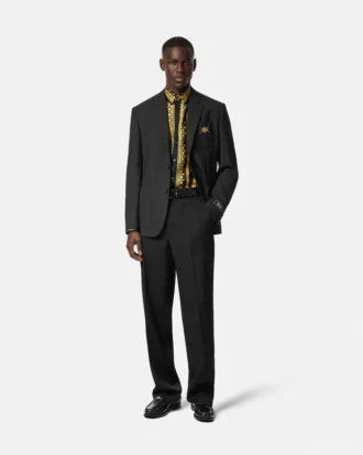 Bedrucktes Seiden-Twill-Hemd