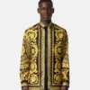 Bedrucktes Seiden-Twill-Hemd