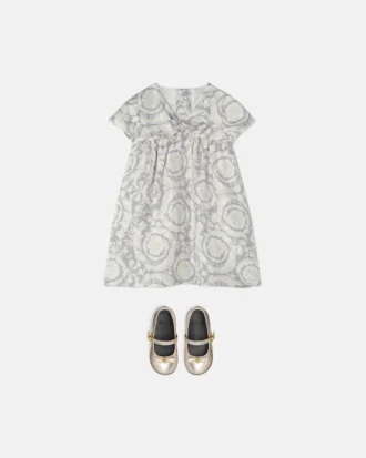 Bedrucktes Seidenkleid für Kinder