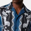 Bedrucktes Slim-Fit-Hemd aus Seidentwill