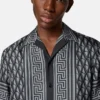 Bedrucktes Slim-Fit-Hemd aus Seidentwill