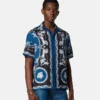 Bedrucktes Slim-Fit-Hemd aus Seidentwill