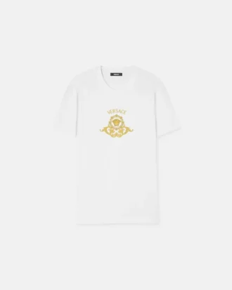 Bedrucktes Slim-Fit-T-Shirt aus Baumwolljersey